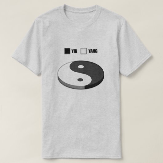 Yin Yang Pie Chart T-Shirt (Design vorne)