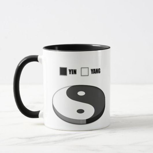 Yin Yang Pie Chart Tasse (Links)