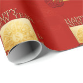 Yin Yang Pig Papercut Chinese Year 2019 Wrapping P Geschenkpapier (Rolleneckpunkt)