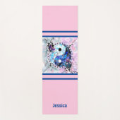 Yin Yang Pink Monogramm Yogamatte (Vorderseite)