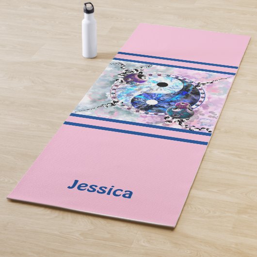 Yin Yang Pink Monogramm Yogamatte (Beispiel)