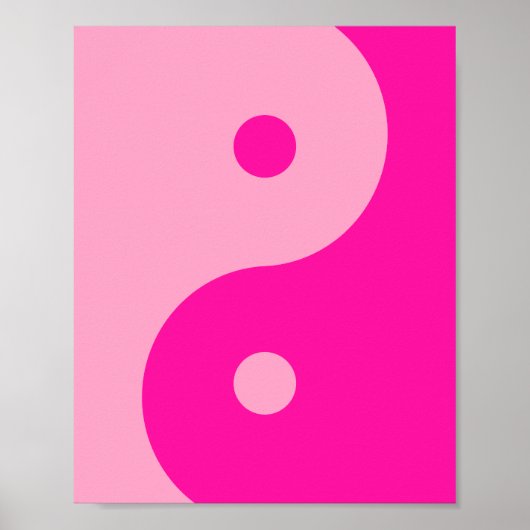 Yin Yang Pink Poster (Vorne)