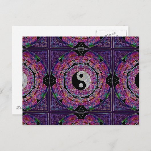 Yin Yang Postkarte (Vorne/Hinten)