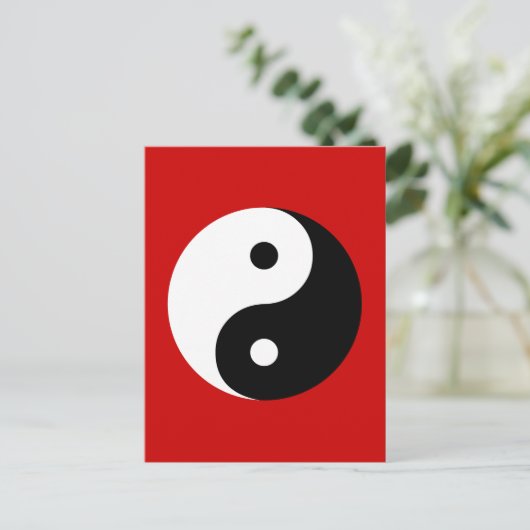 Yin Yang Postkarte (Stehend Vorderseite)