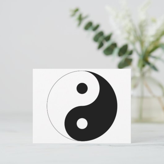 Yin Yang Postkarte (Stehend Vorderseite)