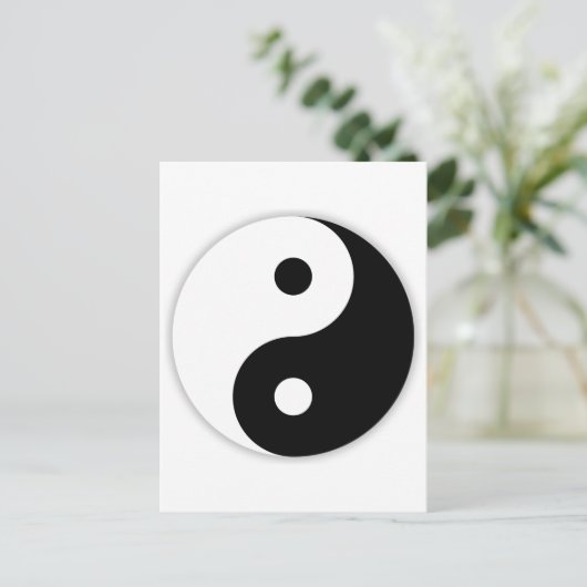 Yin & Yang Postkarte (Stehend Vorderseite)