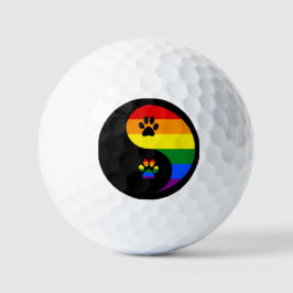 Yin-yang Pride Golfball