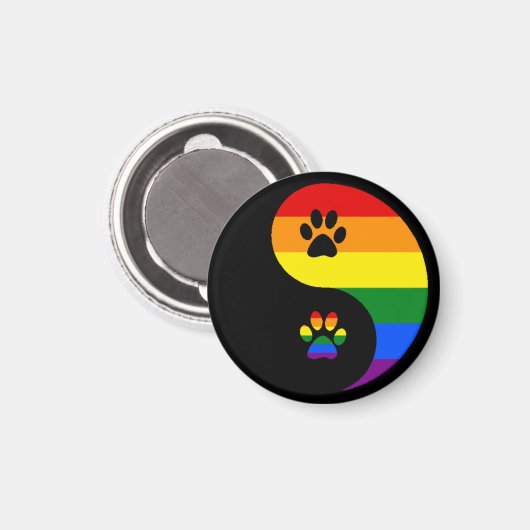Yin-yang Pride Magnet (Vorderseite/Rückseite)