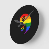 Yin-yang Pride Runde Wanduhr (Winkel)