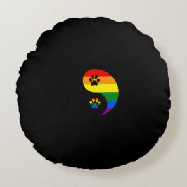 Yin-yang Pride Rundes Kissen
