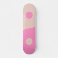 Yin Yang Print Peach and Pink Preppy Minimalismus