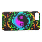 Yin Yang Psychedelic Rainbow Tattoo Case-Mate iPhone Hülle (Rückseite (Horizontal))