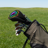 Yin Yang Psychedelic Rainbow Tattoo Golf Headcover (In SItu)