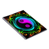 Yin Yang Psychedelic Rainbow Tattoo Notizblock (Rechte Seite)