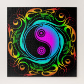 Yin Yang Psychedelic Rainbow Tattoo Puzzle (Vertikal)
