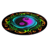 Yin Yang Psychedelic Rainbow Tattoo Schneidebrett (Ecke)