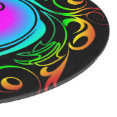 Yin Yang Psychedelic Rainbow Tattoo Schneidebrett (Ecke)