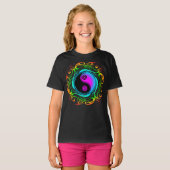 Yin Yang Psychedelic Rainbow Tattoo T-Shirt (Vorne ganz)