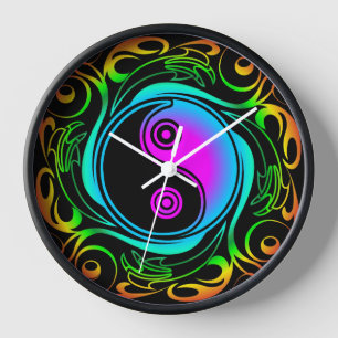 Yin Yang Psychedelic Rainbow Tattoo Uhr
