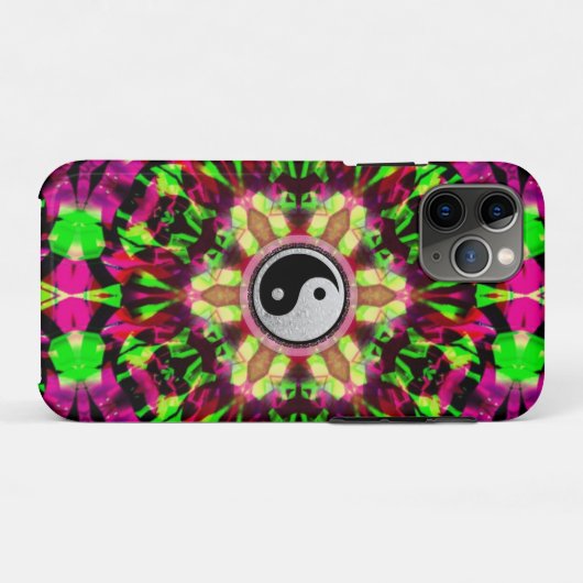 Yin Yang Psychedelic Star Case-Mate iPhone Hülle (Rückseite (Horizontal))