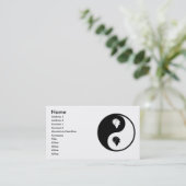Yin Yang Psychologie Visitenkarte (Stehend Vorderseite)
