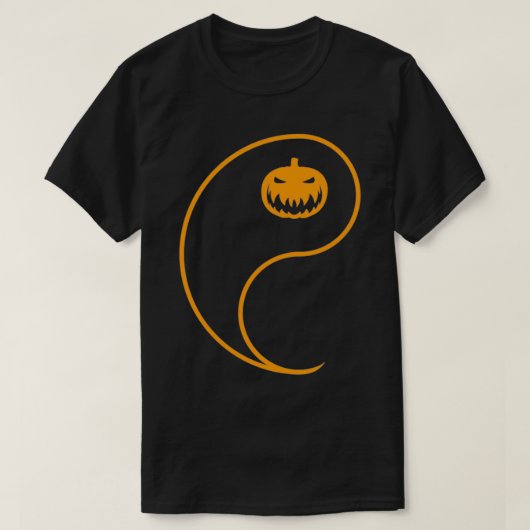 Yin Yang Pumpkin Outfit Funny Halloween Match C T-Shirt (Design vorne)