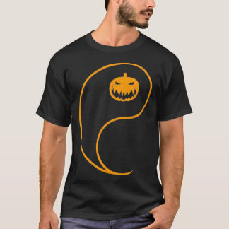 Yin Yang Pumpkin Outfit Funny Halloween Match C T-Shirt