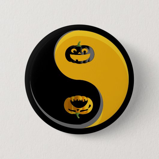 Yin Yang Pumpkins Button (Vorderseite)