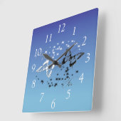 Yin Yang Quadratische Wanduhr (Winkel)