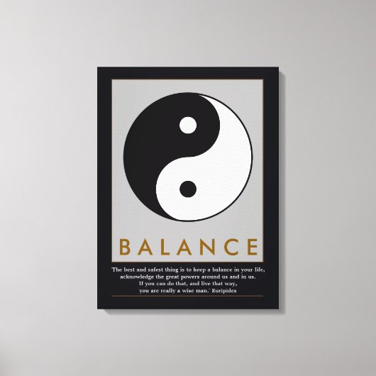 Yin-Yang-Quote Leinwanddruck (Vorderseite)