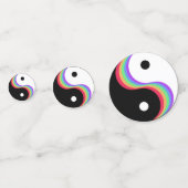 Yin Yang Rainbow Konfetti (Rückseiten)