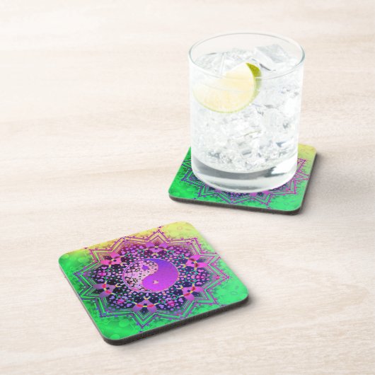 Yin Yang Rainbow Liebe Cork Untersetzer (Rechte Seite)