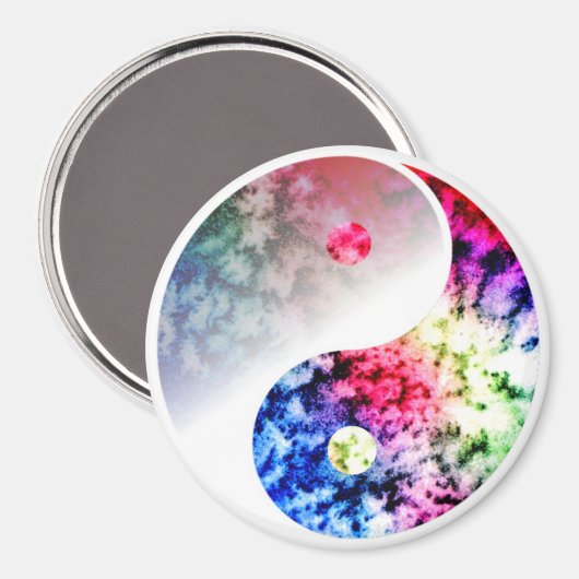 Yin Yang Rainbow Magnet (Vorderseite/Rückseite)