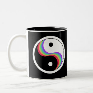 Yin Yang Rainbow Zweifarbige Tasse