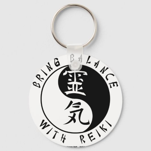 Yin Yang Reiki Kanji Schlüsselanhänger (Vorderseite)