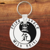 Yin Yang Reiki Kanji Schlüsselanhänger (Vorderseite)