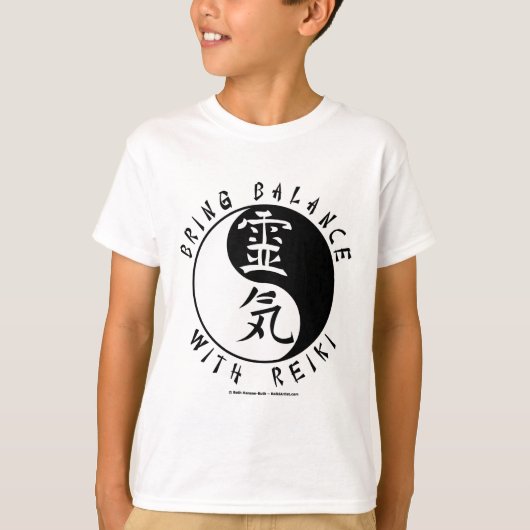 Yin Yang Reiki Kanji T-Shirt (Vorderseite)