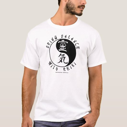 Yin Yang Reiki Kanji T-Shirt (Vorderseite)