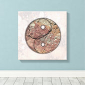 Yin Yang Rock Art Talking Canyons, New Mexico Leinwanddruck (Insitu (Holzboden))