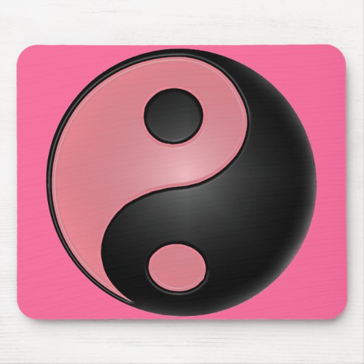 Yin Yang rosa Mausunterlage Mousepad (Vorne)