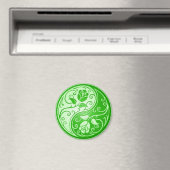 Yin Yang Rose, grün Magnet (In Situ (Geschirrspüler))