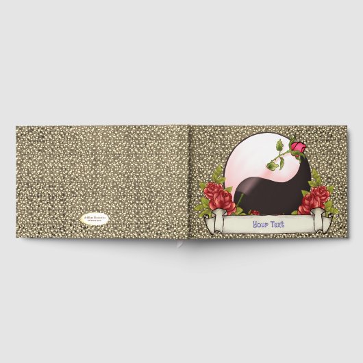 Yin Yang Rose Guest Book Gästebuch (Voll)