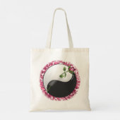 Yin Yang Rose individuelle Name Tote Tag Tragetasche (Rückseite)
