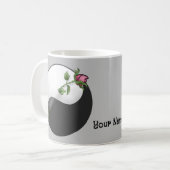 Yin Yang Rose Kaffeetasse (Vorderseite Links)