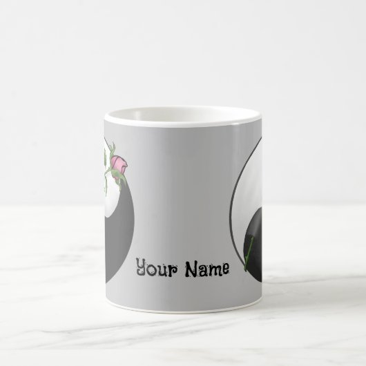 Yin Yang Rose Kaffeetasse (Mittel)