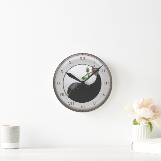 Yin Yang Rose Uhr (Zuhause)