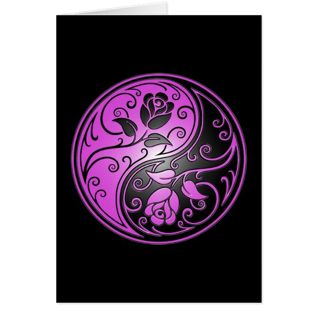 Yin Yang Rosen, lila und schwarz (Vorne)