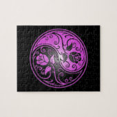 Yin Yang Rosen, lila und schwarz Puzzle (Horizontal)