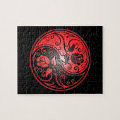 Yin Yang Rosen, Rot und Schwarzes Puzzle (Horizontal)