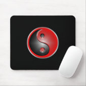 yin-Yang-rot Mousepad (Mit Mouse)